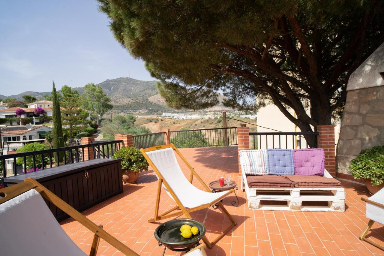 Casa Ancladero Big Rooftop Terrace, 2 Bedroom Guesthouse W Garden And View Fuengirola Exteriör bild