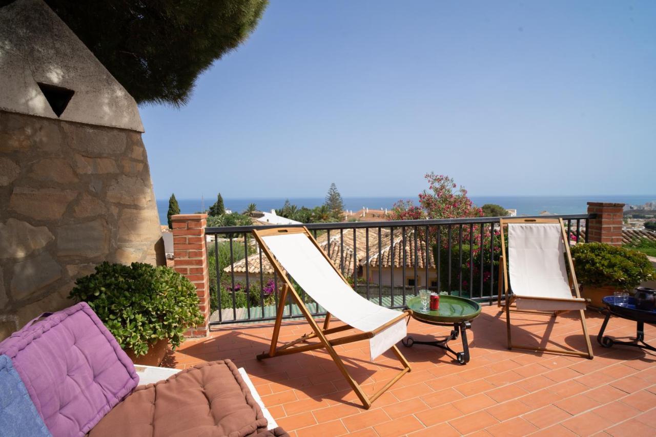 Casa Ancladero Big Rooftop Terrace, 2 Bedroom Guesthouse W Garden And View Fuengirola Exteriör bild