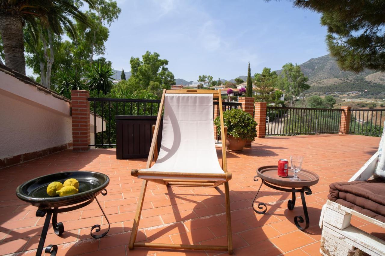 Casa Ancladero Big Rooftop Terrace, 2 Bedroom Guesthouse W Garden And View Fuengirola Exteriör bild